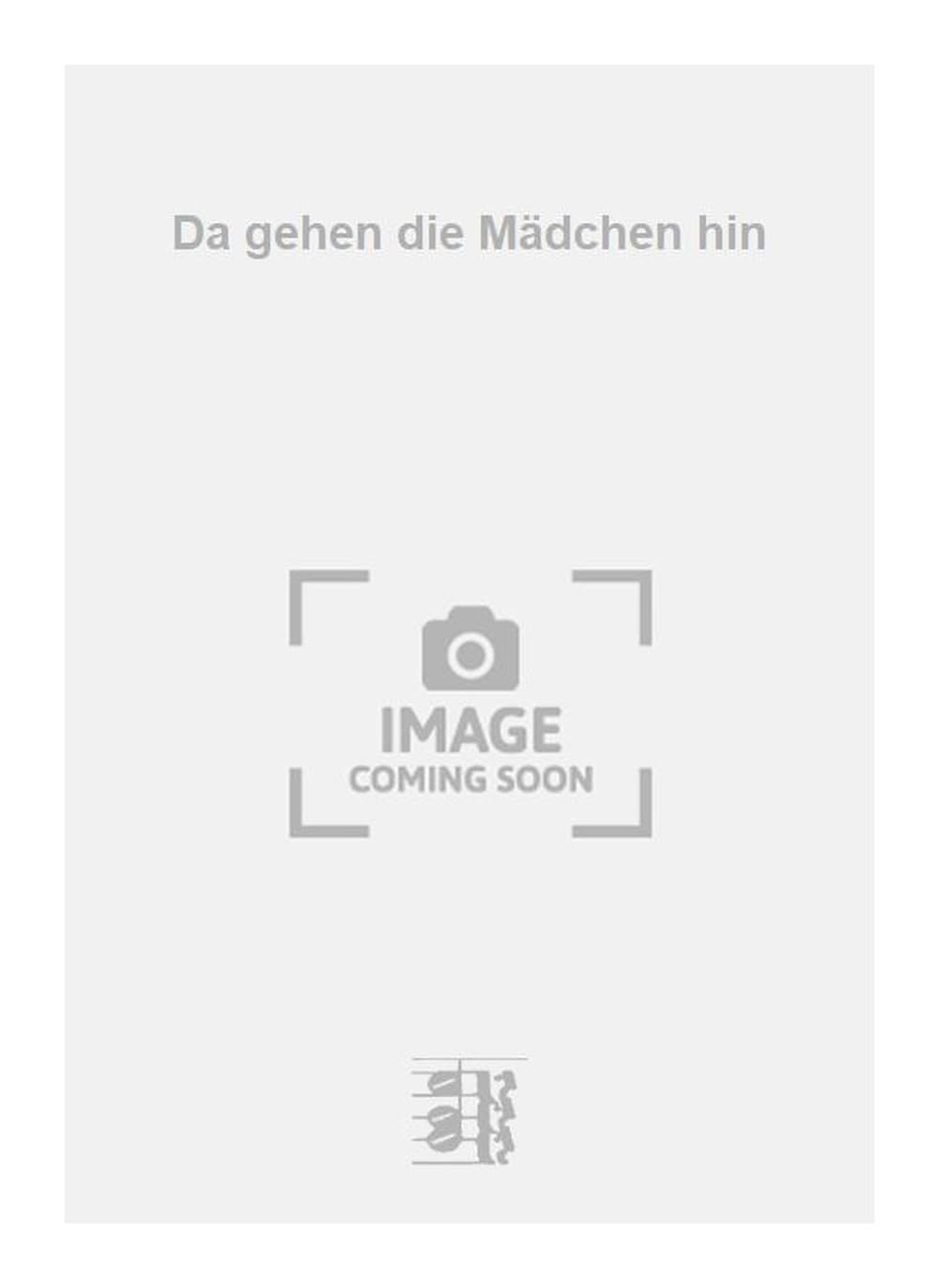 Da gehen die Mädchen hin. Vocal And Piano.