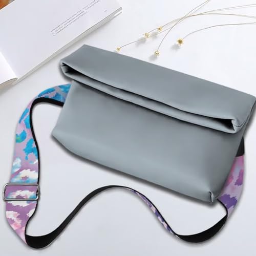 Image of Coldinair Colorful Leopard Print Purse Straps Replacement Crossbody Bag Straps,Wide Shoulder Strap Adjustable Guitar Strap for Purse