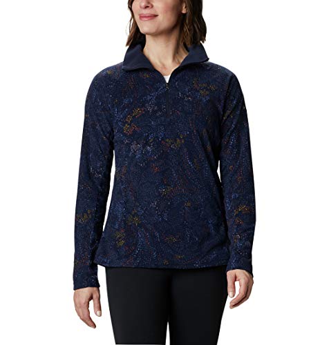 Columbia Glacial IV Forro Polar Estampado, Mujer, Azul (Dark Nocturnal Dotty Floral), L