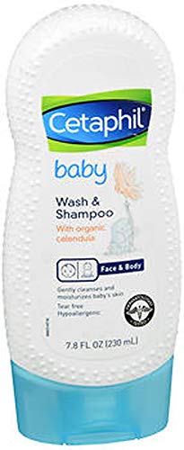 Cetaphil Baby Wash and Shampoo with Organic Calendula, 7.8 Ounce (7.8 Ounce (Pack of 3))