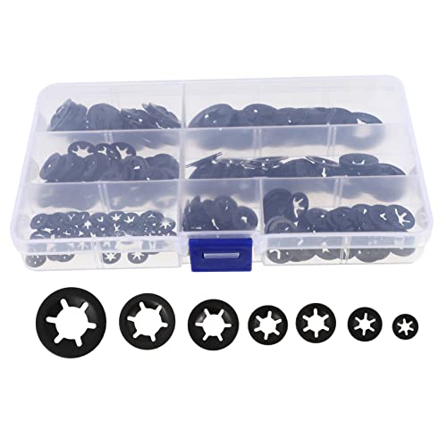 HAWILLOSCH Practical Washer Set Manganese Steel Internal Tooth Fasten Washers for Machinery