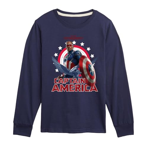Marvel Captain America: Brave New World - Sam Wilson - Toddler and Youth Kids Long Sleeve Graphic T-Shirt