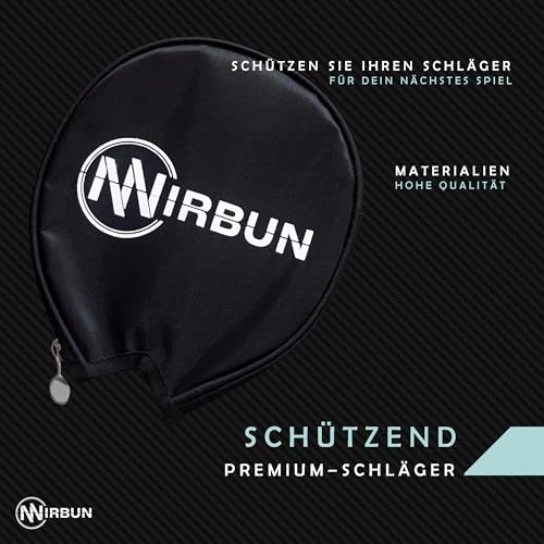 Nirbun – Professioneller Tischtennisschläger aus Carbonfaser | Tischtennisschläger mit hochresistentem Belag | Polarholz + Carbonfaser | Schutzhülle | Kontrolle, Power und Geschwindigkeit