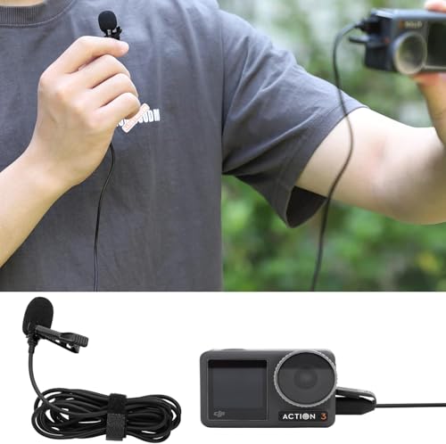 Registrazione microfoni per DJI Osmo Pocket 3/Action5/4/3/2, il microfono Lavalier è per DJI Osmo Pocket 3/Action 4/3/2