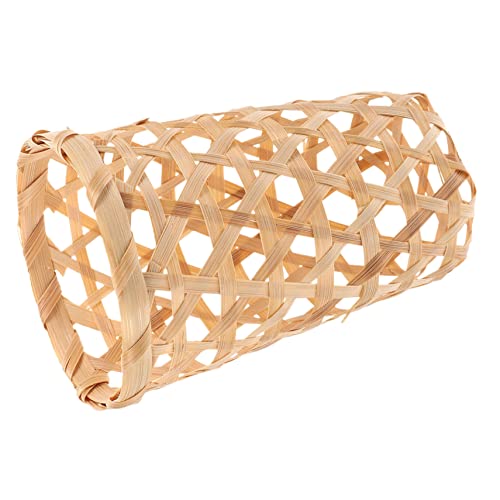 Happyyami 4Pcs Natural Woven Storage Baskets Rustic Snack Serving Sundries Organizer Lightweight and for Fruits Vegetables Home Height