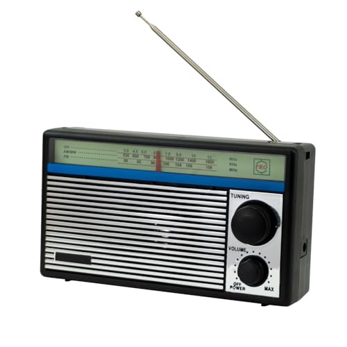 Radio portátil a pilas de 3 bandas – AM/FM/SW – con toma de auriculares