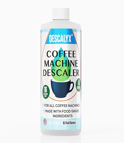Descalyx Coffee Machine Descaling Solution | 16 oz (4 uses) | Keurig Breville Nespresso Cuisinart | Coffee Machine Liquid Descaler Cleaner | Automatic Coffee Makers & Espresso Machines. Made in USA