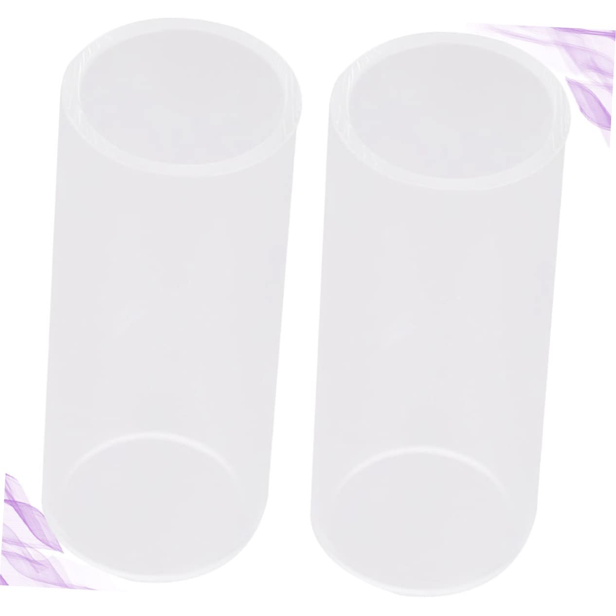 Garneck 2pcs Glass Guitar - Clear Bottleneck Slides for Enhanced Sustain and Intonation - for Electric and Acoustic Guitars Ideal for Musicians Seeking Superior