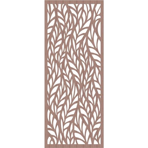 Image of Ortonville Decorative Pierced Fretwork Wood Wall Panels, 31 3 /8 inchW x 79 3 /8 inchH x 3 /8 inchT, Walnut