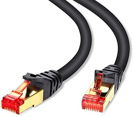 50 m Cat.7 Netzwerkkabel S/FTP flexibel schwarz günstig online kaufen