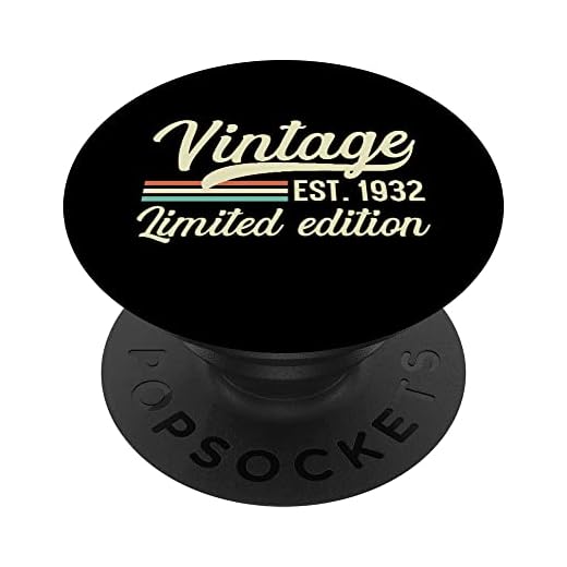 Camisetas de cumpleaños Est 1932 Vintage Old Limited Edition PopSockets PopGrip Intercambiable