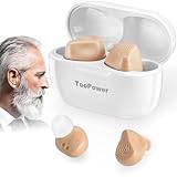 Hearing Amplifier for Seniors & Adults Rechargeable with Noise Cancelling,Digital Devices for Super Nature Sound,3Different Modes,Adjustable Volume in 5 Levels,Dual Microphone,No Whistling Sound