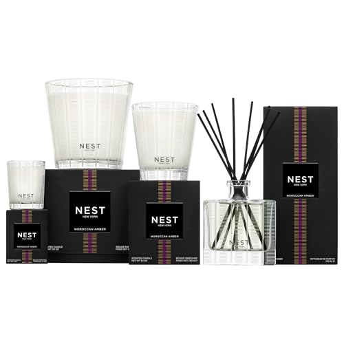 Image of NEST New York Scented Votive Candle, Moroccan Amber - 2 oz - Up to 28-Hour Burn Time - Reusable Glass Vessel