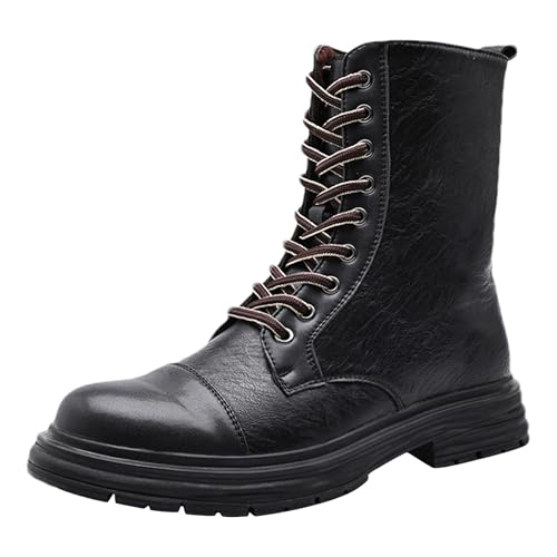 Bottes combat homme Rismart à fermeture éclair latérale et 9 œillets