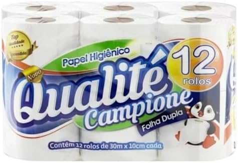 Papel Higiênico Pague 11 leve 12 Rolos Folha Dupla 30M - Qualité ...
