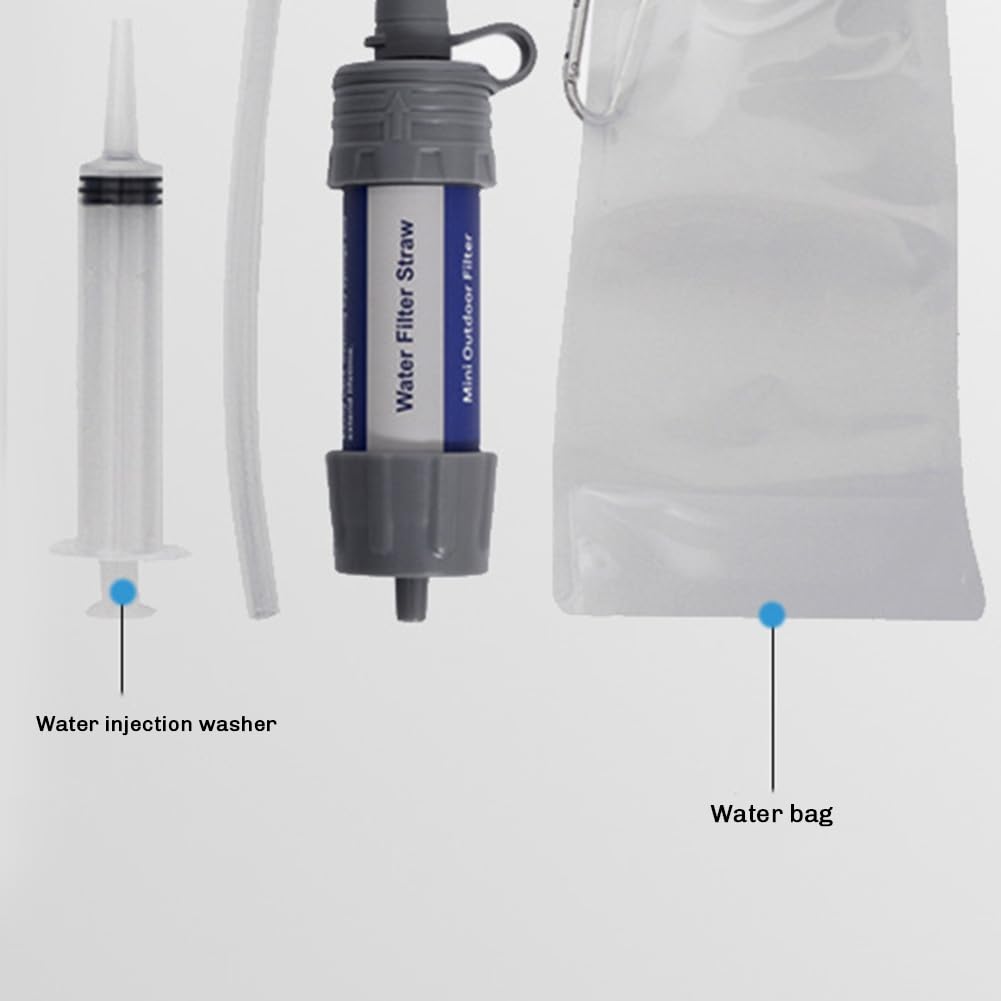 Filtro acqua per esterni, cannuccia, di filtrazione 'acqua, depuratore d'acqua potabile, strumenti di sopravvivenza da