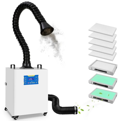 KINGSOM 310m³/h Laser Fume Extractor, Solder Fume Extractor Strong Suction for M1/S1/P1 Laser Cutter, Laser Engraver, 3D Printing