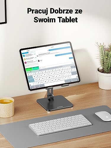 UGREEN Stojak na Tablet Uchwyt Aluminiowy Regulowany Kompatybilny z iPad Pro Air Mini 11 12.9 Galaxy Tab S9+ S9 A7 Redmi Pad Huawei MatePad iPhone 15 Pro Max itp.