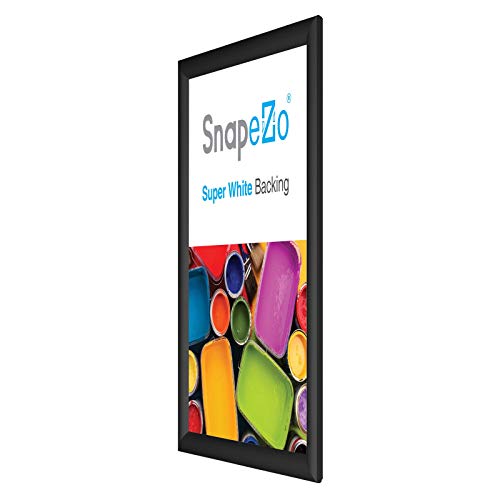 Snapezo Poster Frame A3 Size (11.7 X 16.5 Inches), Black 1 Inch Aluminum Profile, Front-Loading Snap Frame, Wall Mounting, Sleek Series #TOP3
