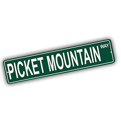 Brotherhood Aluminum Street Sign for Picket Mountain - Maine Man Cave Decor