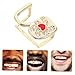 Yardenfun Heart Shaped Teeth Grill for Men Women Easy to Use Hip Hop Fashion Accessory Durable Zircon Material for Parties Versatile Wardrobe Addition