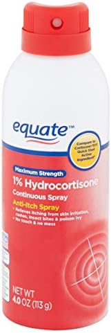 MUHU Equate Maximum Strength Anti-Itch Continuous Spray, 4.0 oz, 4 Ounce (Pack of 1)