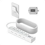 TESSAN 電源タップ マグネット 延長コード 5m 薄型プラグ PD 20W たこあし コンセント usb付き テーブルタップ 8個AC口 2個Type-Cと2個Type-Aポート タコ足配線 隙間 蛸足コンセント 磁石 分岐 4つ個別スイッチと4つ常時通電付き 省エネ ほこりシャッター 雷ガード 壁掛け/卓上に グレー