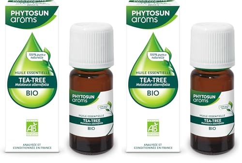 PHYTOSUN AROMS - Huile Essentielle Tea-Tree Bio (Arbre à Thé) - HEBBD - 100% Pure & Naturelle - 100% Bio - Analysée & Conditionnée en France - 10 ml (Lot...