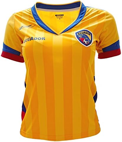 ARZA Women’s Ecuador‑Inspired Soccer Fan Jersey – Yellow Short Sleeve Lightweight Football Shirt