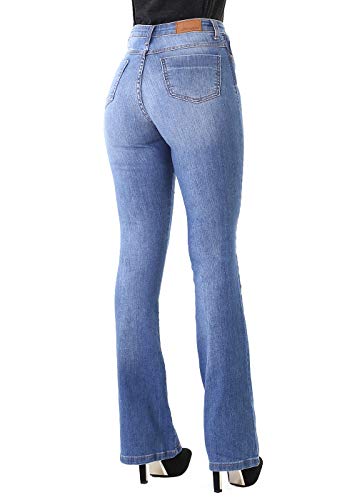 Calça Boot Cut Cinta Super Lipo, Feminino, Sawary Jeans, Indigo, 42