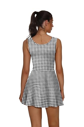 Image of NIASHOT Women's Athletic Dress with Built-in Shorts & Pockets Workout Tennis Golf Active Wear U Neck A-line Dresses