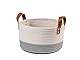 H&h cesto tondo bianco/grigio cm 30x18h
