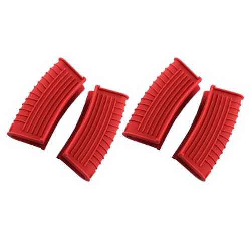 STAHAD Fundas de Silicona para Mangos de Ollas y Sartenes, 4 Unidades Rojas, Flexibles y Resistentes, Protección Antideslizante para Uso en Cocina y Repostería