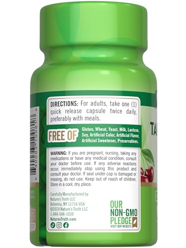 Nature'S Truth 402311 Tart Cherry Extract Capsules | 1200 Mg | 90 Count | Non-Gmo & Gluten Free Supplement thumb #6