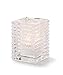 Hollowick 1511CJ Rib Block Lamp, 2-7/8"W x 4-1/8"H, Clear Jewel