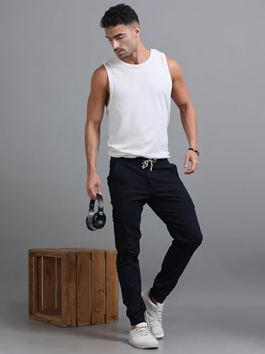 Image of U.S. Pitchers Mens Twill Laffer Cargo Joggers I 6 Pocket Utility Pants I Stylish Comfort Fit I 12 Colors I Sizes 30 to 38