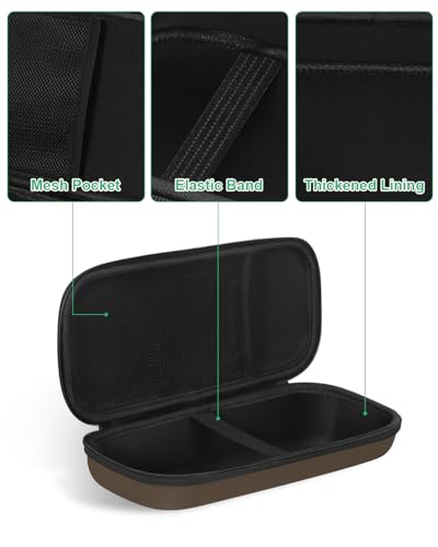 Image of Portable Stethoscope Case for 3M Littmann Classic III /Cardiology IV /MDF Acoustica Stethoscopes - Shockproof Hard Stethoscope Bag Travel Carrying Case for Medical, Nurse Accessories - Dark Brown