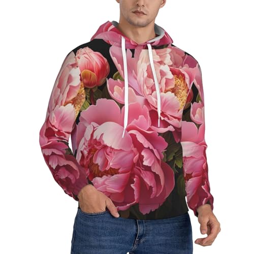 Sweat pivoine pour homme chaud contre le froid matinal pull léger de mi-saison