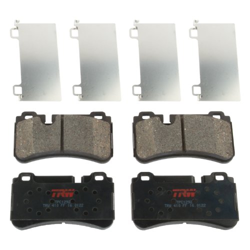TRW Automotive TPC1292 Disc Brake Pad Set for Mercedes-Benz CLS63 AMG: 2007-2008 and other applications Rear, black