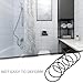 FIXOSHEE 20pcs Round Shower Curtain Easy Install Hooks for Bathroom Curtains Sturdy Design Smooth Finish Compatible All Rod