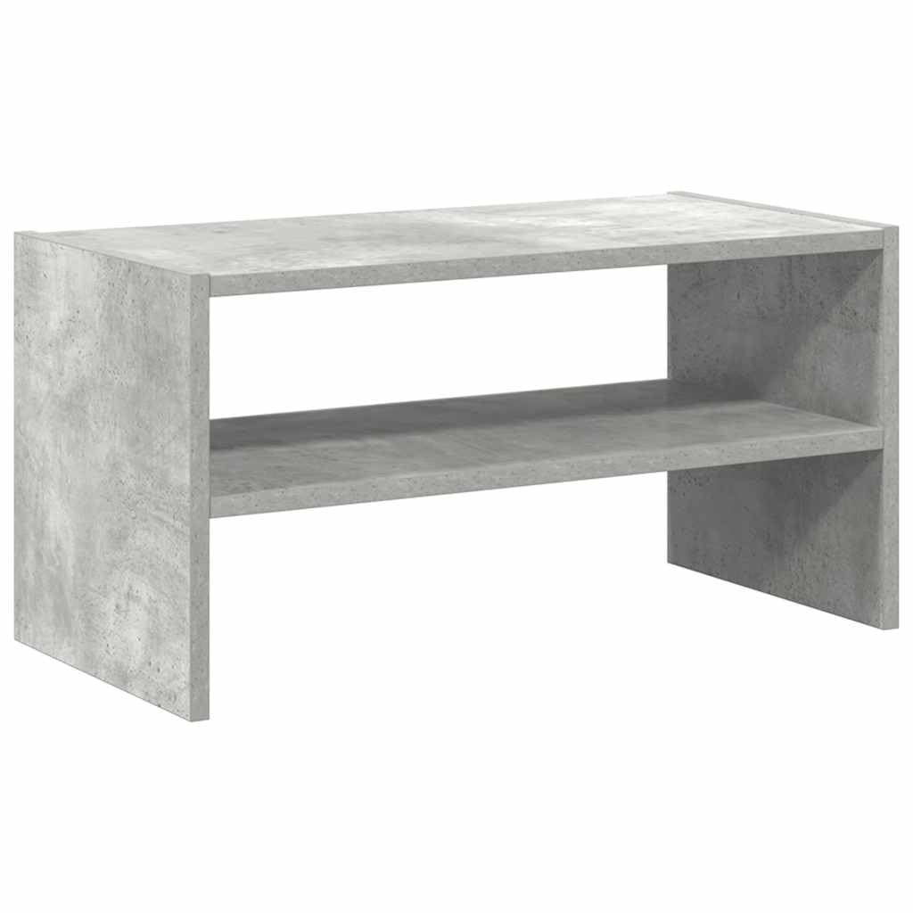 Schuhregal Betongrau aus Holzwerkstoff 60x30x30,5 cm stapelbar platzsparend für Flur Diele Eingangsbereich mit Mehreren Fächern zur Schuhaufbewahrung und Ordnung