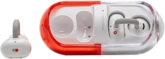 Pill Open Ear Headphones OWS Hanging Earphones IPX4 Ear Clip Wireless Earbuds (Red)