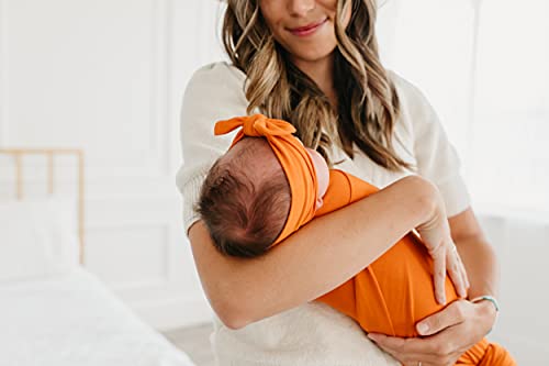 Image of Copper Pearl Swaddle Blankets for Newborns | Soft Stretchy Receiving Blankets for Boys and Girls | Large 46 x 46 Inch Baby Blankets | Lightweight and Breathable Swaddles | Blaze