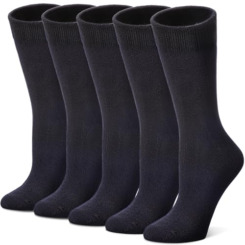 Image of SDBING Womens Cat Socks Cute Gifts Animal Soft Breathable Thin Cotton Casual Crew Socks 5 Pairs