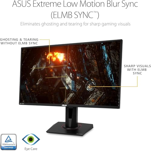 Image of ASUS TUF Gaming 27 inch 2K HDR Monitor - QHD (2560 x 1440), 165Hz, 1ms, Extreme Low Motion Blur, Speaker, G-SYNC Compatible, DisplayPort & 2 x HDMI, Height /Tilt /Pivot /Swivel, VESA, Black