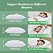 Dreamood Cooling Pillows Queen Size Set of 2 with Extra Stuffing 100% Shredded Memory Foam Pillows with Washable Cover for Side Back Stomach Sleeper Hypoallergenic