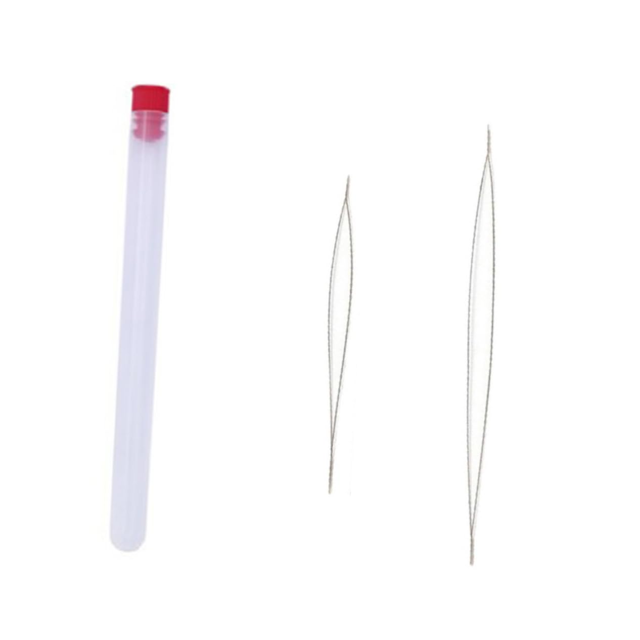 HOMSFOU DIY Beading Needles Kit 11.5/7.6mm 5 Pieces Each Needle Threader for Jewelry Making and Craft Projects