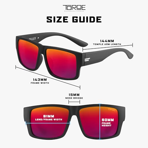 Image of TOROE Z87+ Polarized Safety Sunglasses Matte Black TR90 Frame, ANSI Rated Lens