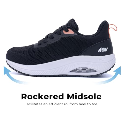 Image of QAUPPE Womens Walking Shoes with Arch Support Athletic Orthotic Sneakers for Women Foot Pain Relief