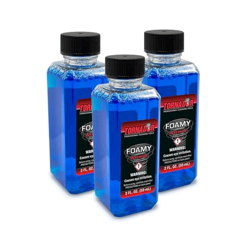 Tornador Foamy Interior 2 oz 3-Pack | Thick Clinging Foam Formula | Safe on Upholstery, Trim, Plastic, and Mats | Use with Tornador Z-011 for Interior Car Detailing